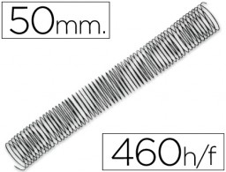 CJ25 espirales Q-Connect metálicos negros 50mm. paso 5:1